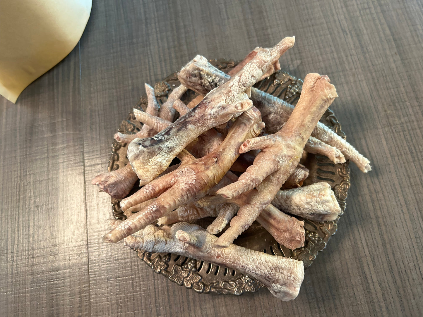 Hooligan treats, chicken feet plate